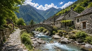 Пунтид, Тичино, Швейцария 🇨🇭 Прогулка по отдалённой каменной деревне в горах | #ПутешествиеОнлайн