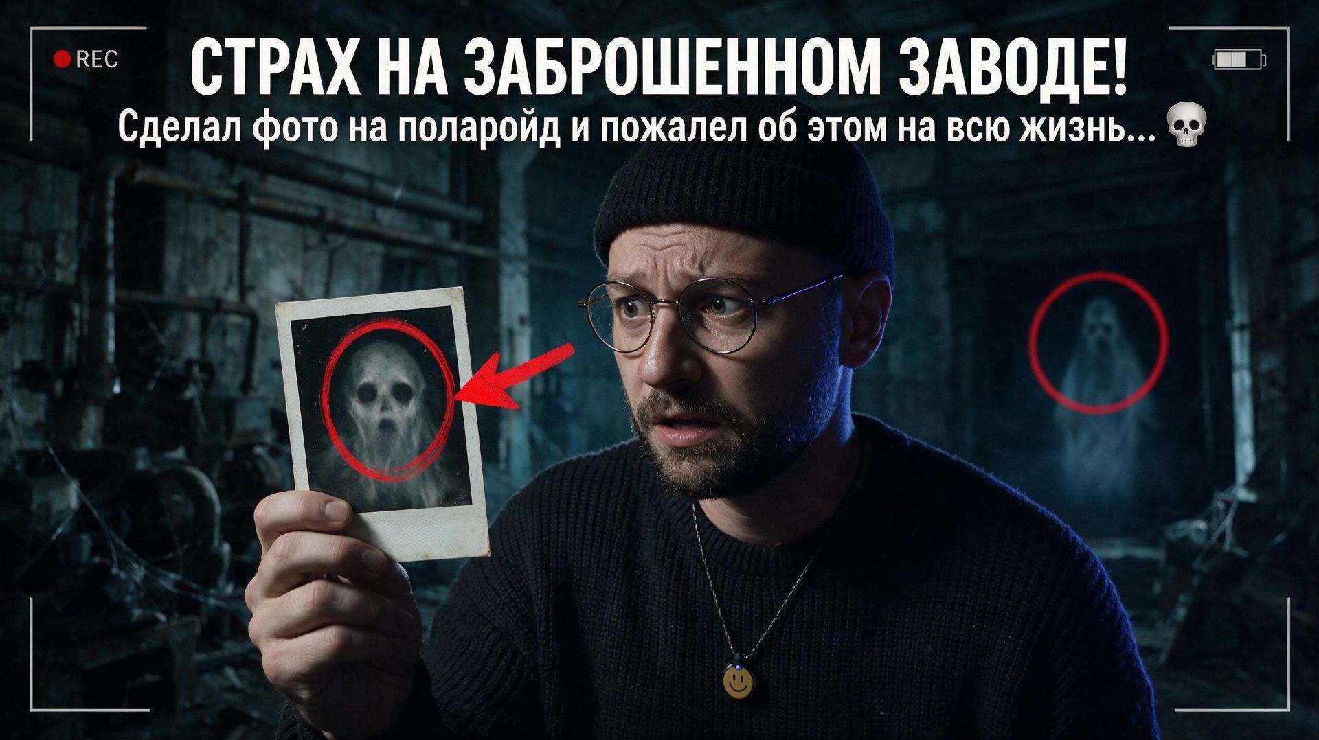 СТРАХ НА ЗАБРОШЕННОМ ЗАВОДЕ! Сделал фото на полароид и пожалел об этом на всю жизнь... 💀