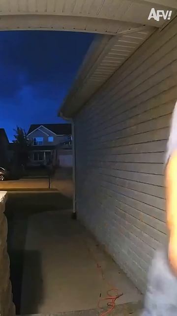 Thunder Scares Caught On Camera  afv fail funny1