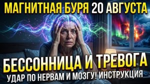 МАГНИТНАЯ БУРЯ 20 АВГУСТА: Почему пропадает сон и сдают нервы? Инструкция.