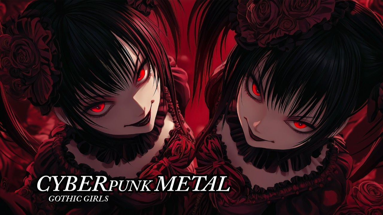 DARK GOTHIC GIRLS – DOUBLE TROUBLE  CYBERPUNK METAL WORK BGM