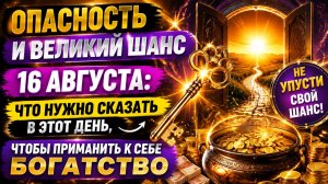 Опасность и великий шанс 16 августа.