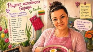 Рецепт ЛИТОВСКОГО холодного борща от Елены.