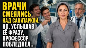 ВРАЧИ СМЕЯЛИСЬ НАД САНИТАРКОЙ… НО, УСЛЫШАВ ЕЁ ФРАЗУ, ПРОФЕССОР ПОБЛЕДНЕЛ…