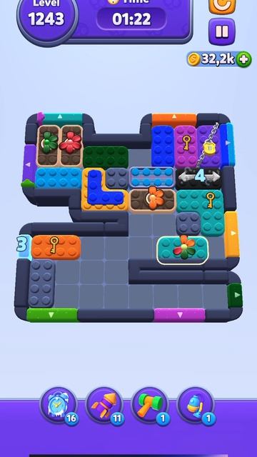 Color Block Jam 1243 уровень
