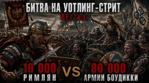 Битва на Уотлинг-стрит (61 г. н.э.)_ 10 000 римлян VS 80 000 армии Боудикки