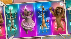 ПЕРСОНАЖИ МАДАГАСКАРА В TILES HOP 🎵🦁🦒🦓 ВЕСЁЛЫЙ ТАНЕЦ ЧЕЛЛЕНДЖ