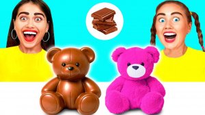 Челлендж. Шоколадная Еда vs Настоящая Еда # Кулинарная Битва с Едой от Ideas4Fun Challenge