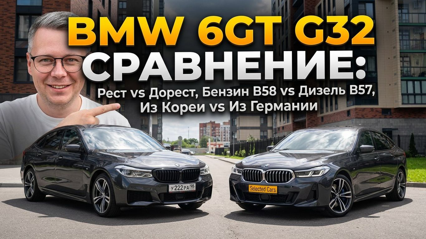 Опыт эксплуатации BMW 6GT G32 обзор и сравнение: рест Vs дорест, дизель B57 Vs бензин B58
