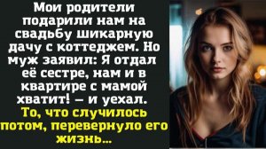 Мои родители подарили нам на свадьбу шикарную дачу с коттеджем. Но муж заявил «Я отдал её сестре