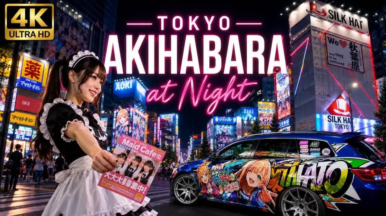 Japan, Tokyo Walking Tour In Akihabara At Night ｜ Japan Walk