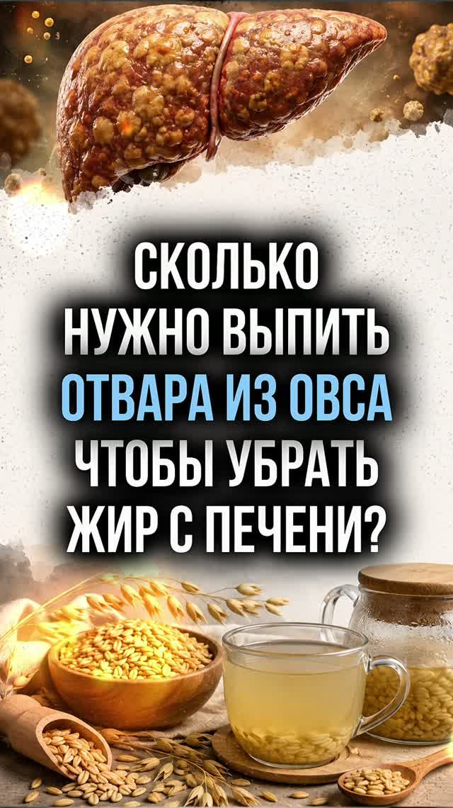 Сколько нужно выпить отвара из овса чтобы убрать жир с печени?