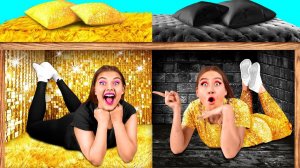 Секретный Домик Под Кроватью # Богатая vs Бедная Смешные Cитуации от Fun Challenge