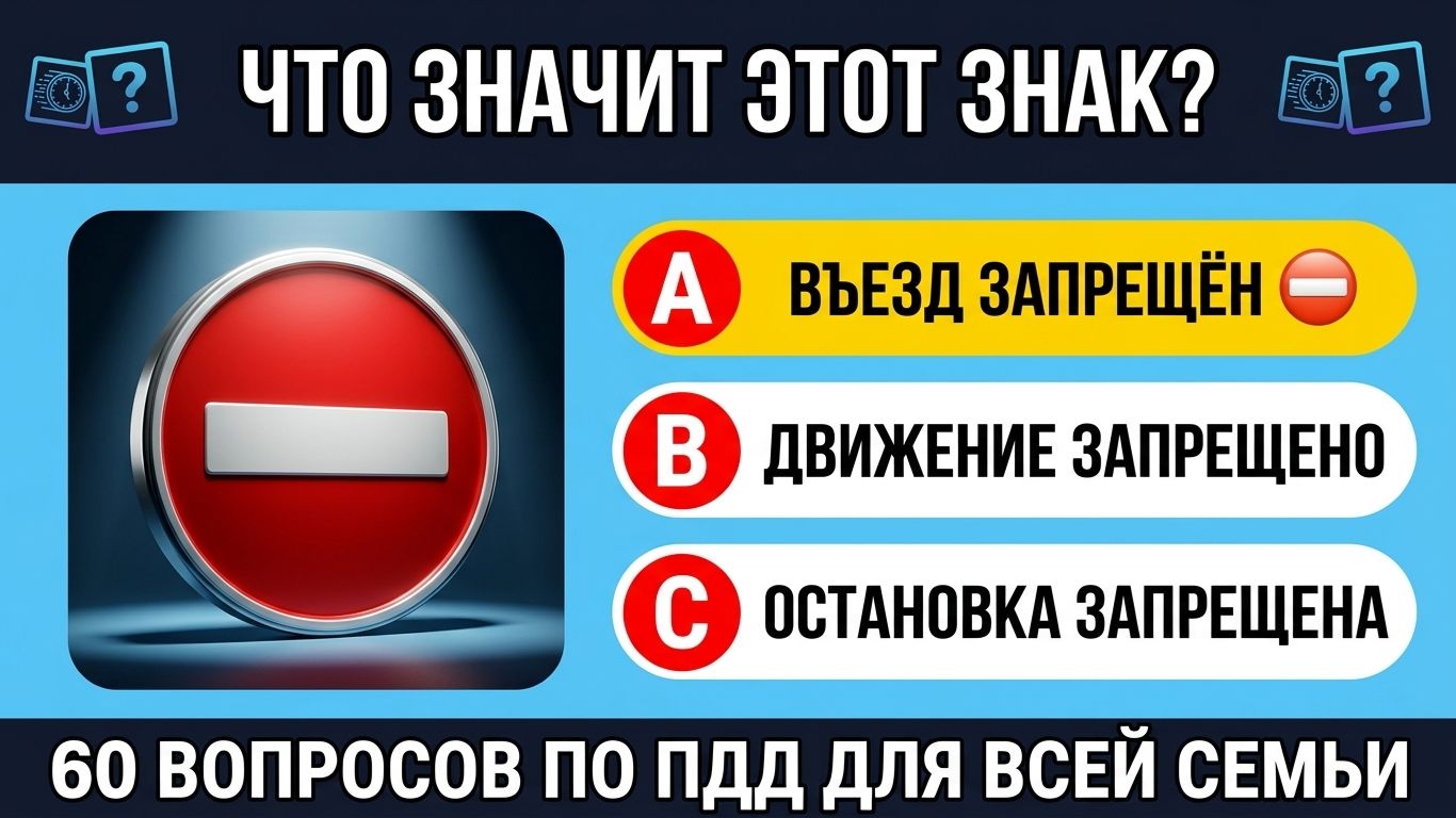Тест на знание ПДД: 60 дорожных знаков! Сдашь ли ты экзамен прямо сейчас?