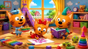 Три кота, игры для детей.