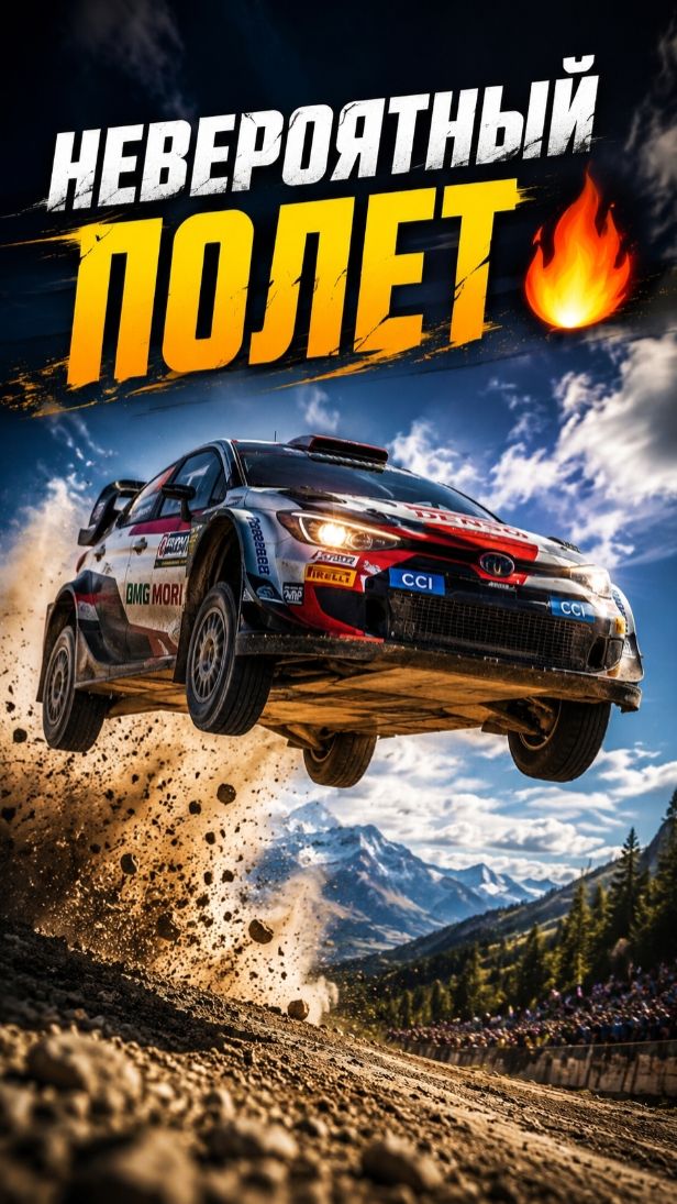 НЕВЕРОЯТНЫЙ ПОЛЁТ 🔥 Ралликар ВЗЛЕТЕЛ на полной скорости! 😱🏁