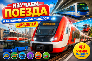 Изучаем поезда и железнодорожный транспорт для детей