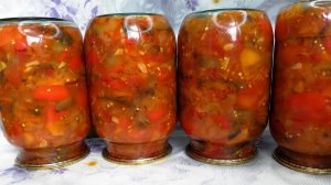 БАКЛАЖАНЫ на ЗИМУ — БЕЗ ЗАМОРОЧЕК!  Очень ВКУСНЫЙ САЛАТ из БАКЛАЖАНОВ