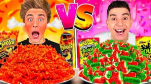 ОСТРАЯ vs СЛАДКАЯ vs КИСЛАЯ ЕДА Челлендж !