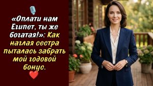 «Оплати нам Египет, ты же богатая!»: Как наглая сестра пыталась забрать мой годовой бонус.