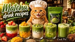 🍵 5 рецептов волшебного напитка Матча | Клубничный, манговый, виноградный и сливочный Матча