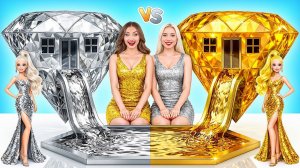Строим Удивительный Кукольный Домик Золотой vs Серебряный Челлендж _ Креативные Лайфхаки Для Де