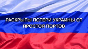 |Н. РФ| Раскрыты потери Украины от простоя портов
