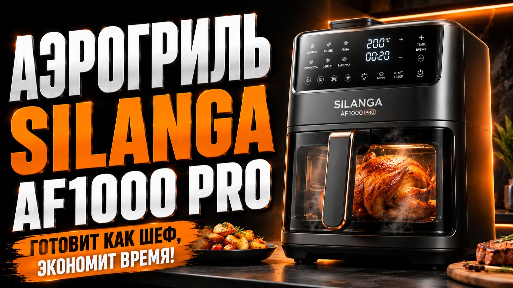 Silanga AF1000 Pro: двухзонный аэрогриль с двумя чашами — тест и обзор