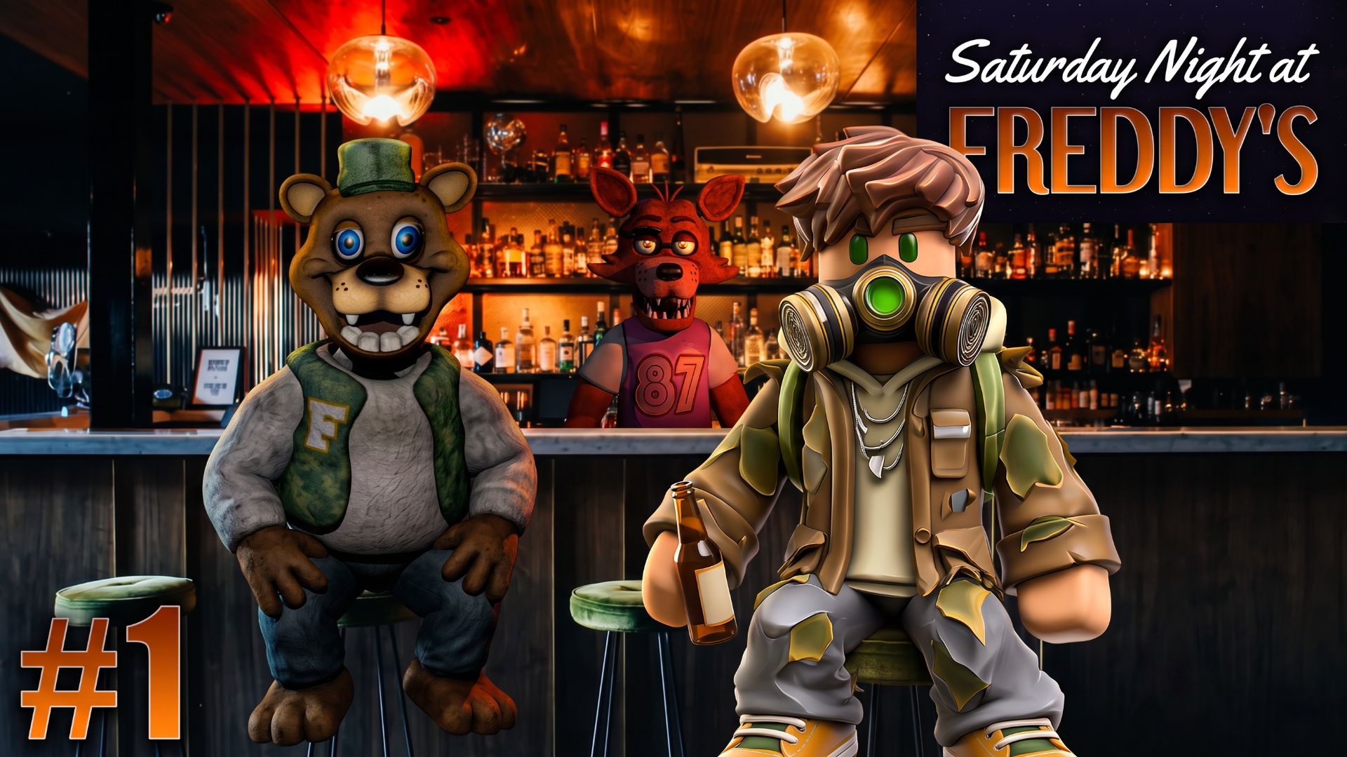 Стал охранником в баре Фредди во FNAF Saturday Night At Freddys.