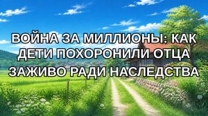 Война за миллионы: Как дети похоронили отца заживо ради наследства
