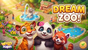 Wildscapes - Строим зоопарк мечты с милыми животными. Новая игра три в ряд на Android и iOS