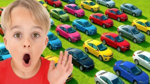 50 автомобилей. Соревнование для детей