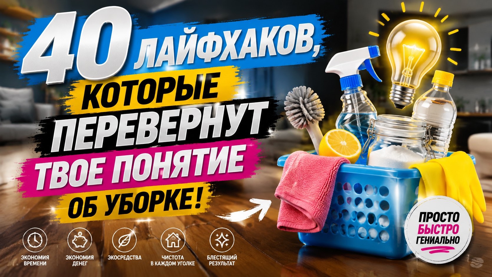 🚀 40 ЛАЙФХАКОВ, КОТОРЫЕ ПЕРЕВЕРНУТ ТВОЕ ПОНЯТИЕ ОБ УБОРКЕ!