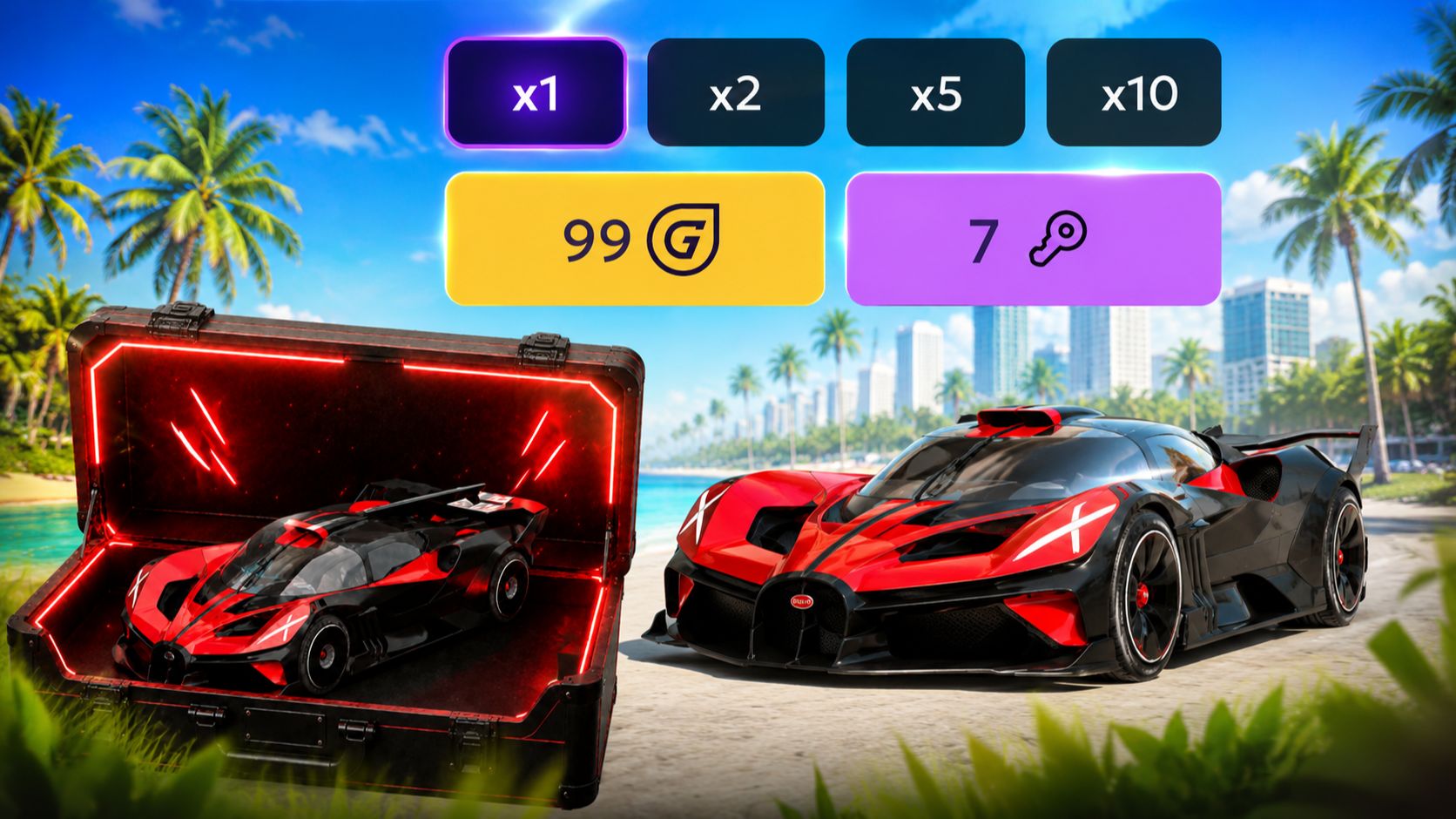 Bugatti BOLIDE ЗА 99 GC! 🤑 Я НАШЕЛ БАГ В КЕЙСЕ ГРАНД МОБАЙЛ - ЗАДОНАТИЛ В Х5 АКЦИЮ и ВЫБИЛ БУГАТТИ