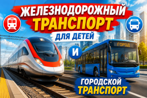 Железнодорожный и городской транспорт для детей