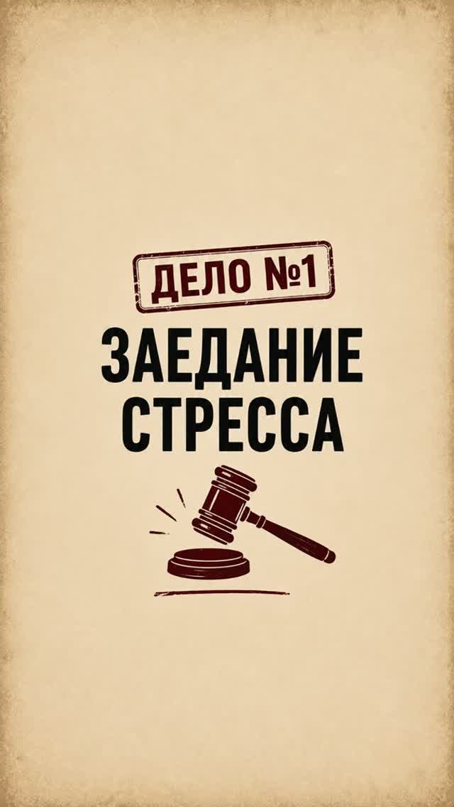 ⚖️ Дело №1. Заедание стресса. Суд над привычкой