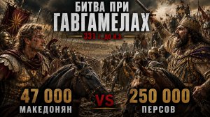 Битва при Гавгамелах (331 г. до н.э.)_ 47 000 македонян против 250 000 персов