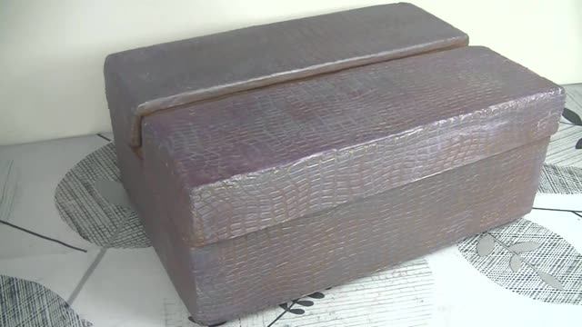 Шкатулка из двух обувных коробок своими руками .