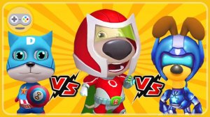 Том погоня героев Железный Бен VS Пёс Капитан Америка VS Космопёс Оди. Бег за золотом. Кто лучше_
