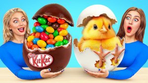 Челлендж. Шоколадная Еда vs Настоящая еда
