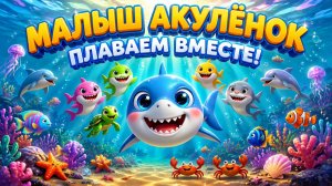 Акулёнок ныряет в море! 🦈🌊 Мультик