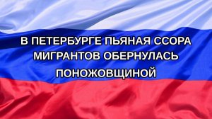 |Н. РФ| В Петербурге пьяная ссора мигрантов обернулась поножовщиной
