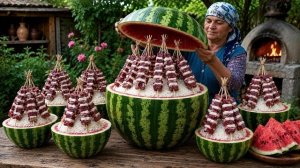Арбуз, фаршированный рисом и говядиной. Деревенский рецепт по Азербайджански