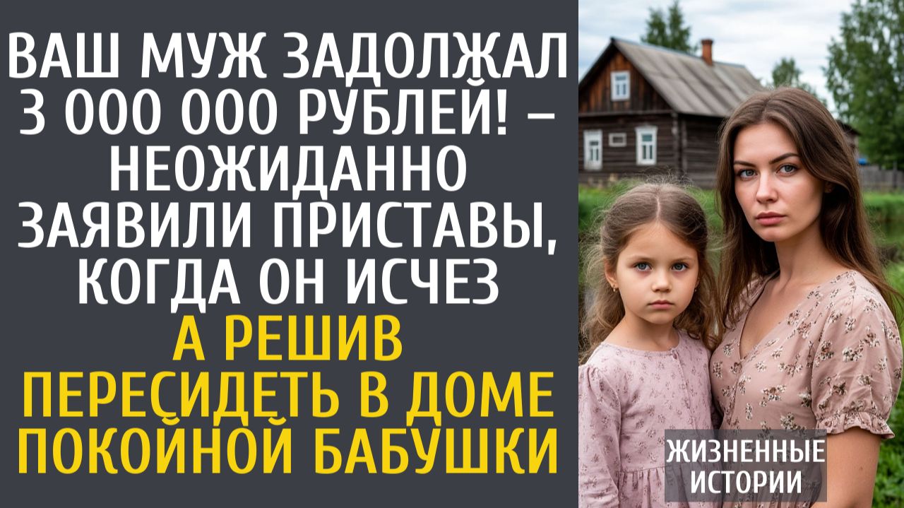 Истории из жизни Ваш муж задолжал 3 000 000 рублей! – неожиданно заявили приставы, когда он исчез…