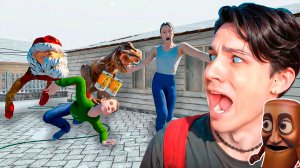 ГУГУ ГАГА И ПИВОЗАВР АТАКОВАЛИ СКУЛБОЯ И ПАПУ ГЕНУ!😭 ЭТО ЧЁ ЗА АНИМЕ?😱