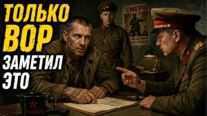 СМЕРШ. БЫВШИЙ РЕЦИДИВИСТ ЗАМЕТИЛ ЛОЖЬ В ОДНОМ СЛОВЕ ОФИЦЕРА