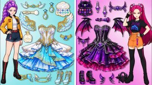 K-Pop Охотники на Демонов: Ангел против Злодейки из Huntrix! Битва ✨! Книга наклеек DIY