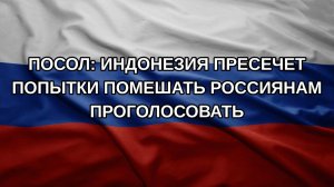 Посол: Индонезия пресечет попытки помешать россиянам проголосовать