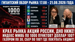 Гигантский обзор рынка / КРАХ РЫНКА АКЦИЙ РОССИИ, ДНО НИЖЕ! ИНДЕКС ММВБ ПО 1000 ПУНКТОВ? ДОЛЛАР 100?