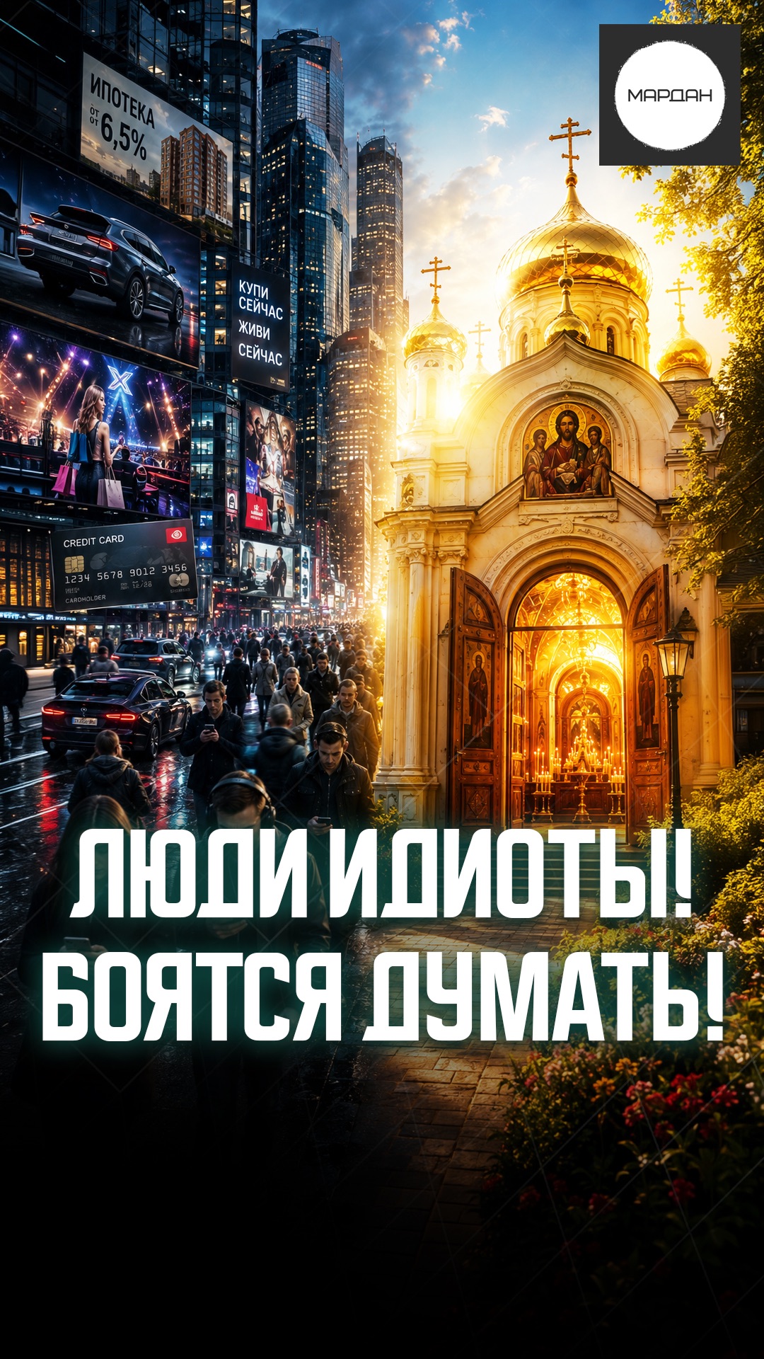 ЛЮДИ ИДИОТЫ! БОЯТСЯ ДУМАТЬ!
